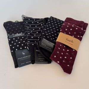 Tailorbyrd, Banana Republic, Basic, Lisa B. Men's Dress Sock Set Crew Socks